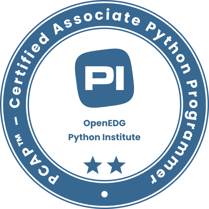 Certified Associate in Python Programming Certified Associate in Python Programming badge