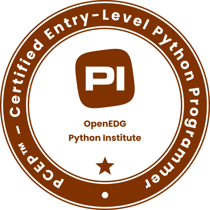 Certified Entry-Level Python Programmer Certified Entry-Level Python Programmer badge